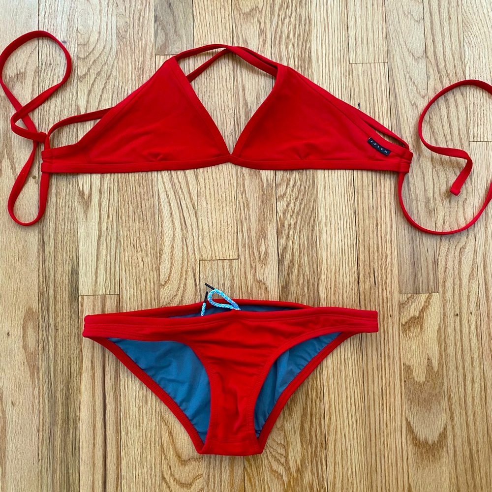 Jolyn Bikini Top and Bottom Red - Medium